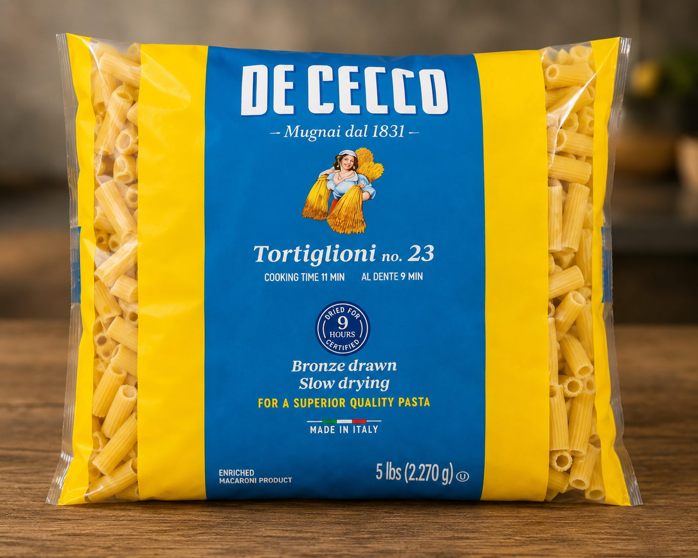 De Cecco Tortiglioni Pasta- 5 lbs