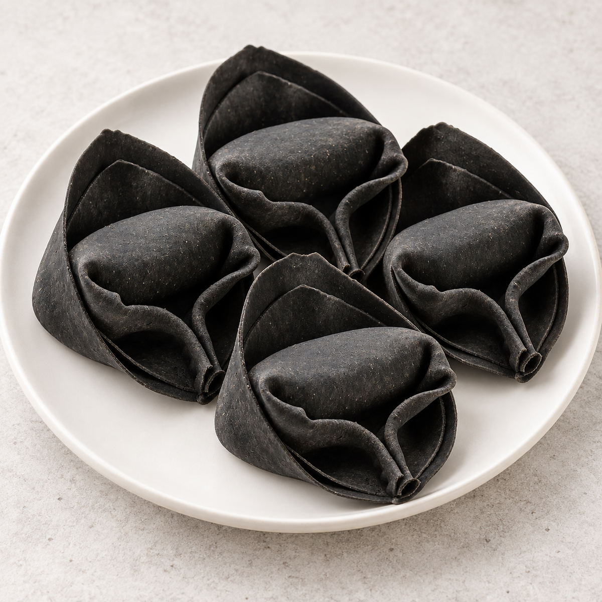 Giant Black Tortelloni with Salmon & Thyme – 6.9 lb Case