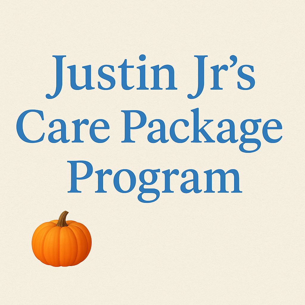 Justin Jr' Care package Program.