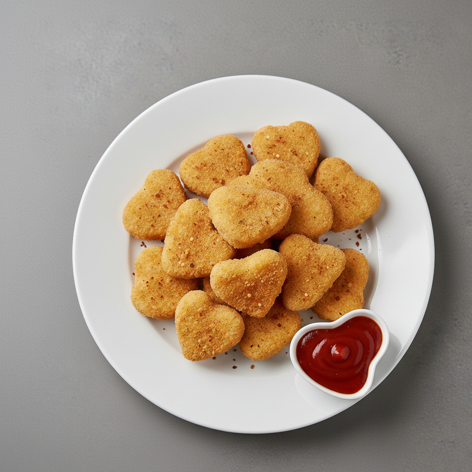 Heart Shaped Chicken Nuggets