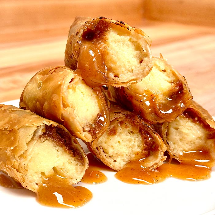 Caramel Cheesecake Egg Rolls
