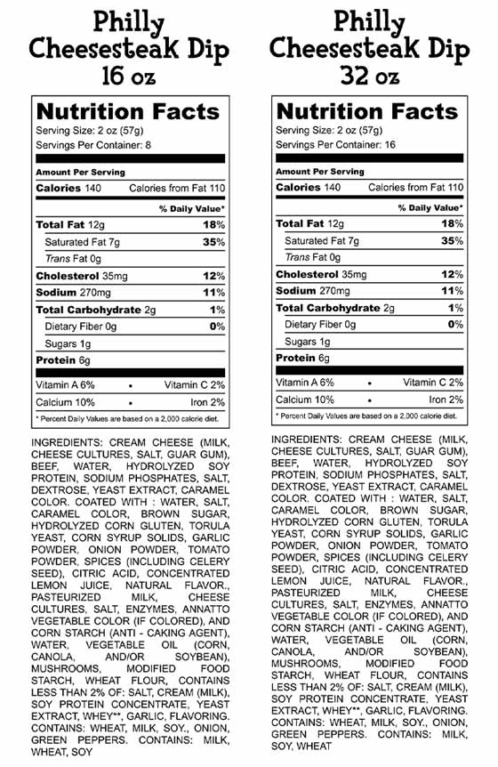 Philly Cheesesteak Nutrition Facts