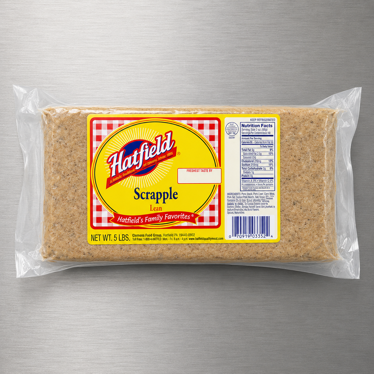 Hatfield Scrapple- 5lb (Frozen)