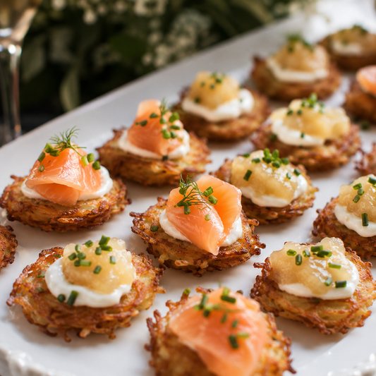 Fancy Catering-Style Potato Pancake Hors d’oeuvres