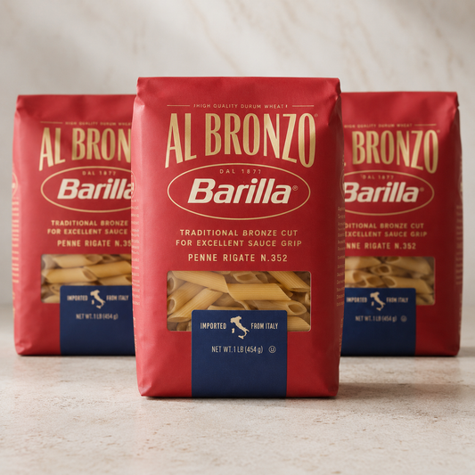 Barilla Al Bronzo Penne Rigate- 1lb (imported from Italy)