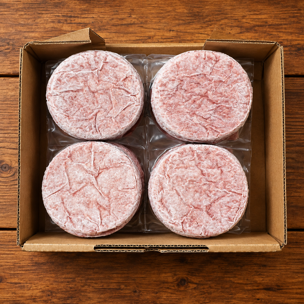 Steak Burgers – 10 lb Case, 8 oz Each
