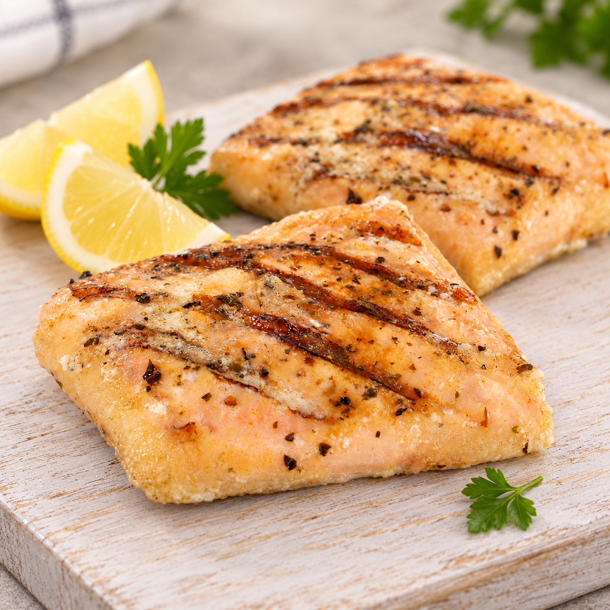 Fully Cooked Grilled Salmon Fillets – 4 Pack, 4 oz Each