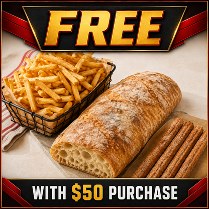 Free w/$50 Purchase! Fries, Churros & Sourdough Bundle