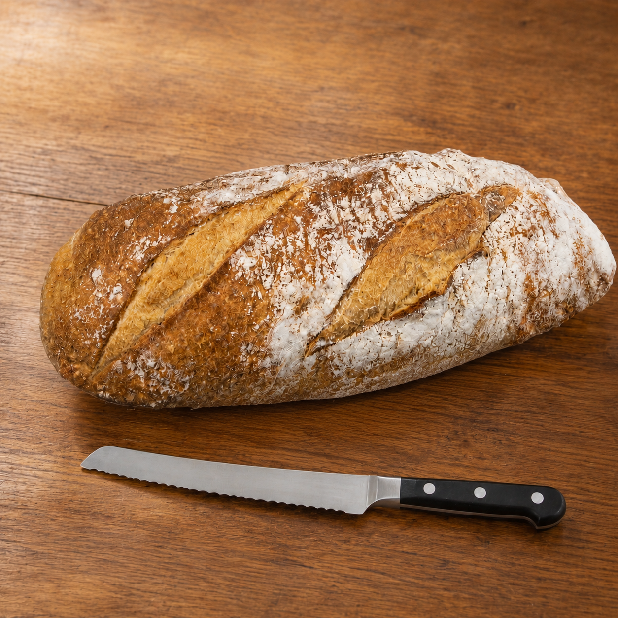 Huge sourdough ciabatta bread included in the bundle