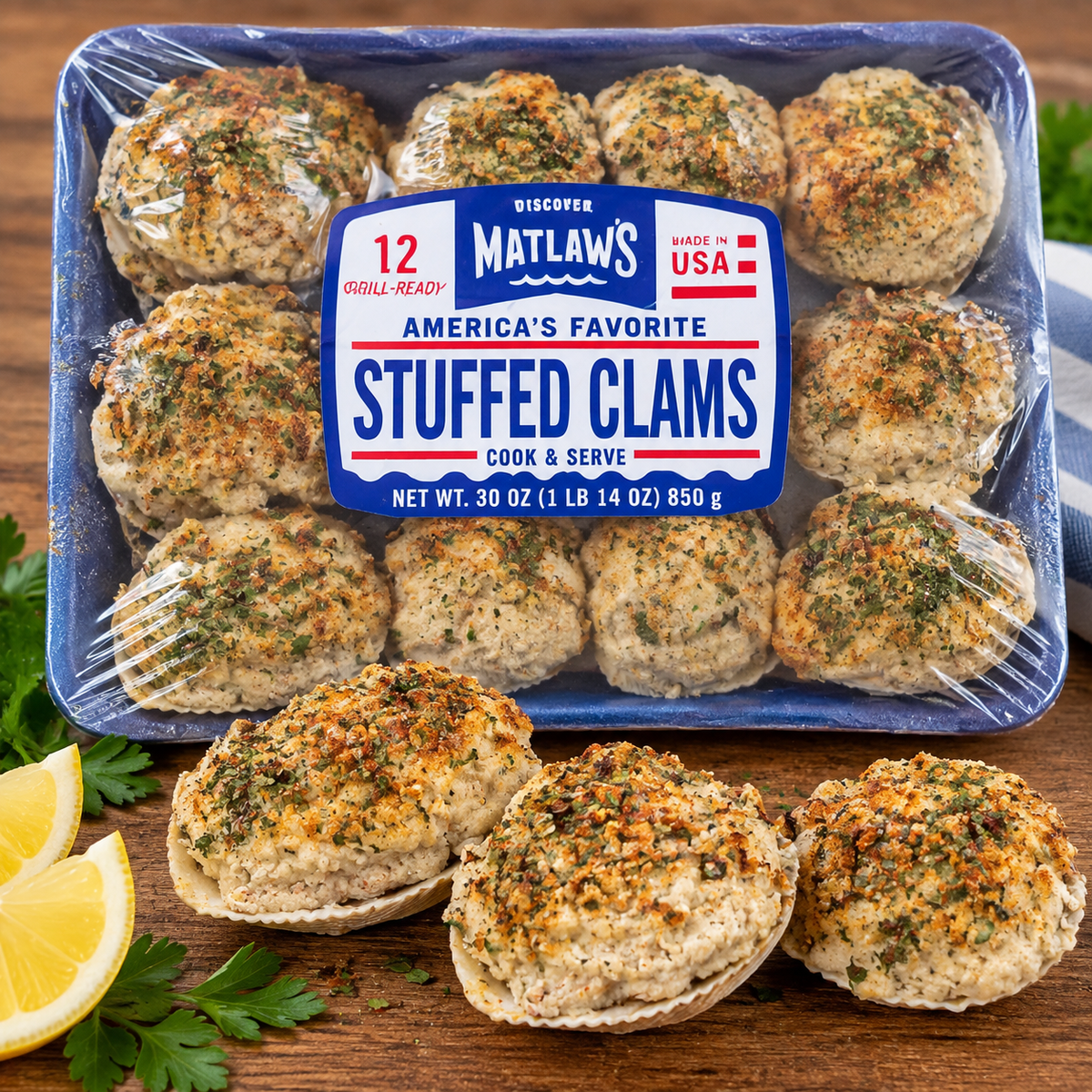Pre Order Matlaw’s New England Style Stuffed Clams – 12 Count