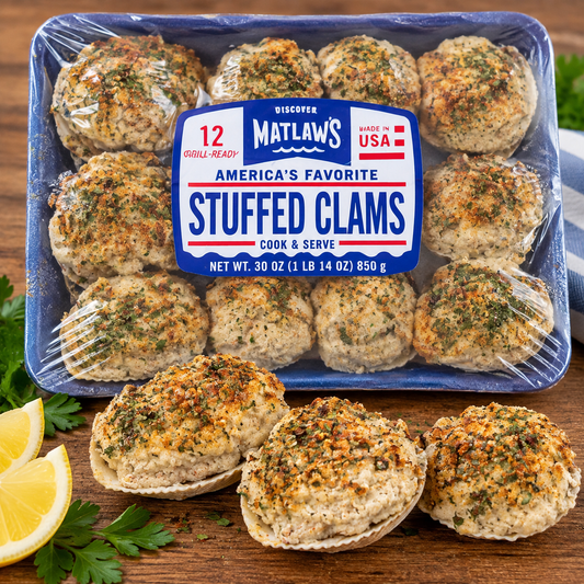 Matlaw’s New England Style Stuffed Clams – 12 Count