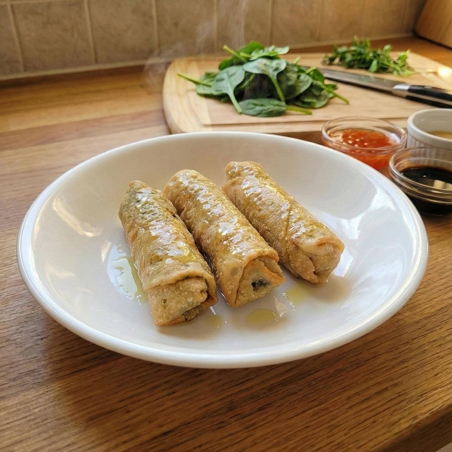 Spinach & Cheese Eggrolls
