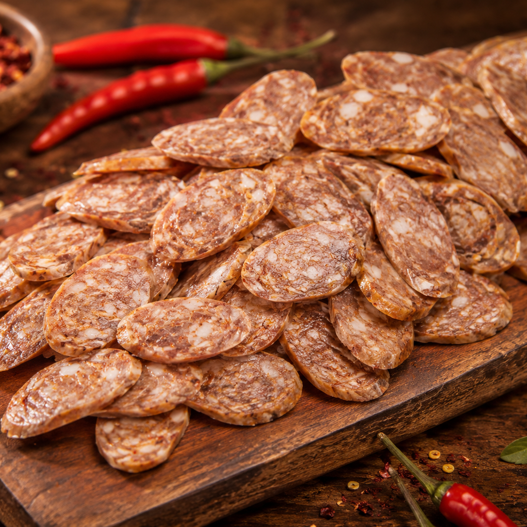 Cooked, Sliced, Hot Italian Sausage